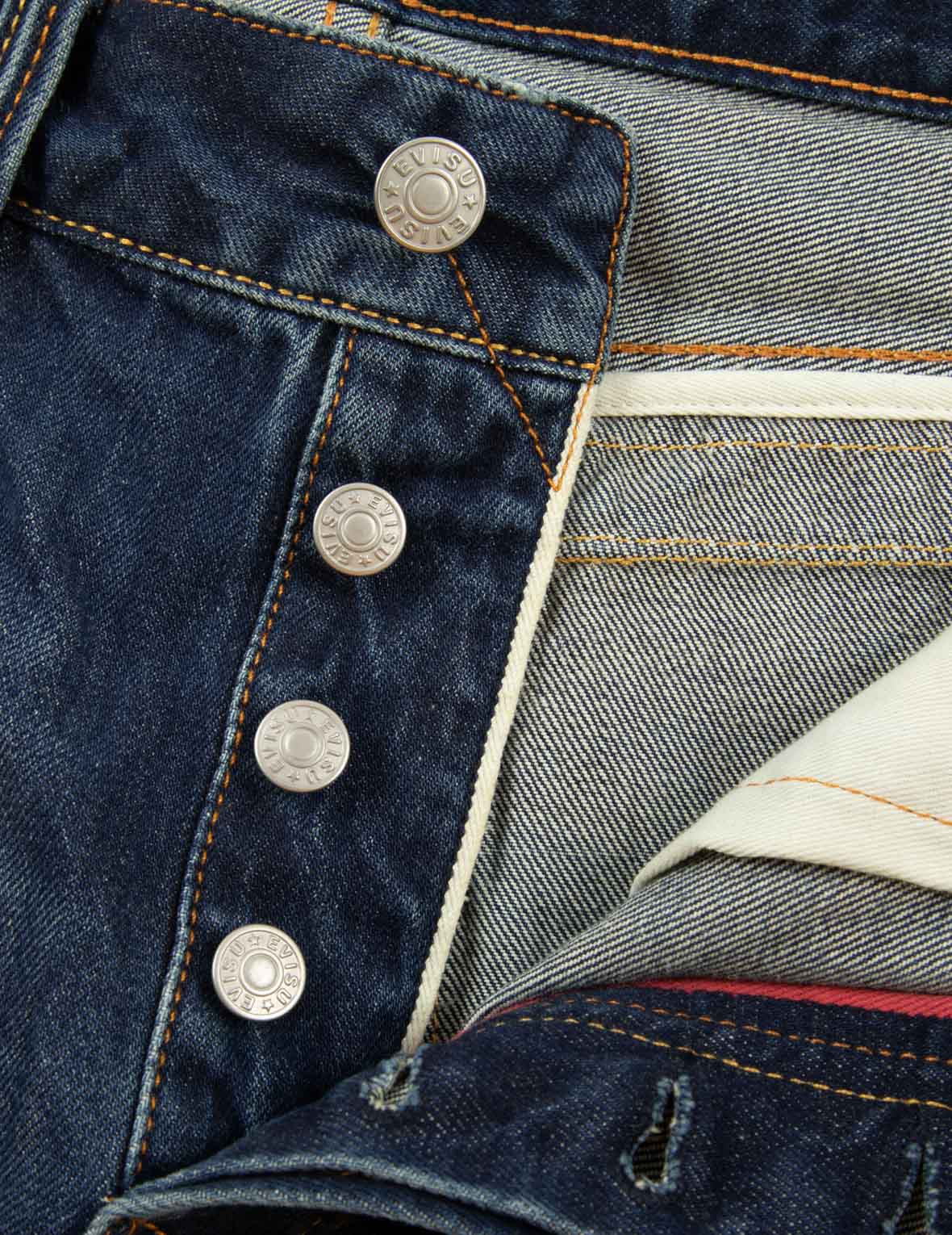 花札達摩大M及刺繡窄腳牛仔褲 #2017