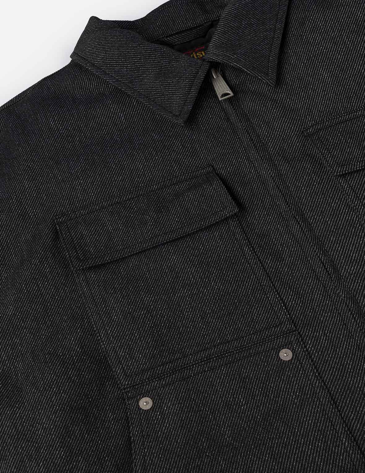 Classic 50s Car and Seagull Print Relax Fit Work Jacket