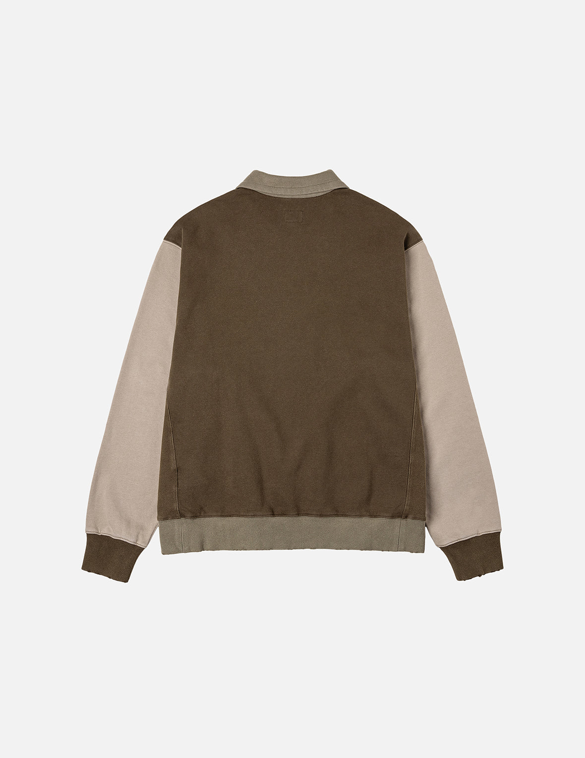Logo Appliqué Regular Fit Half-Zip Color-Blocking Sweatshirt