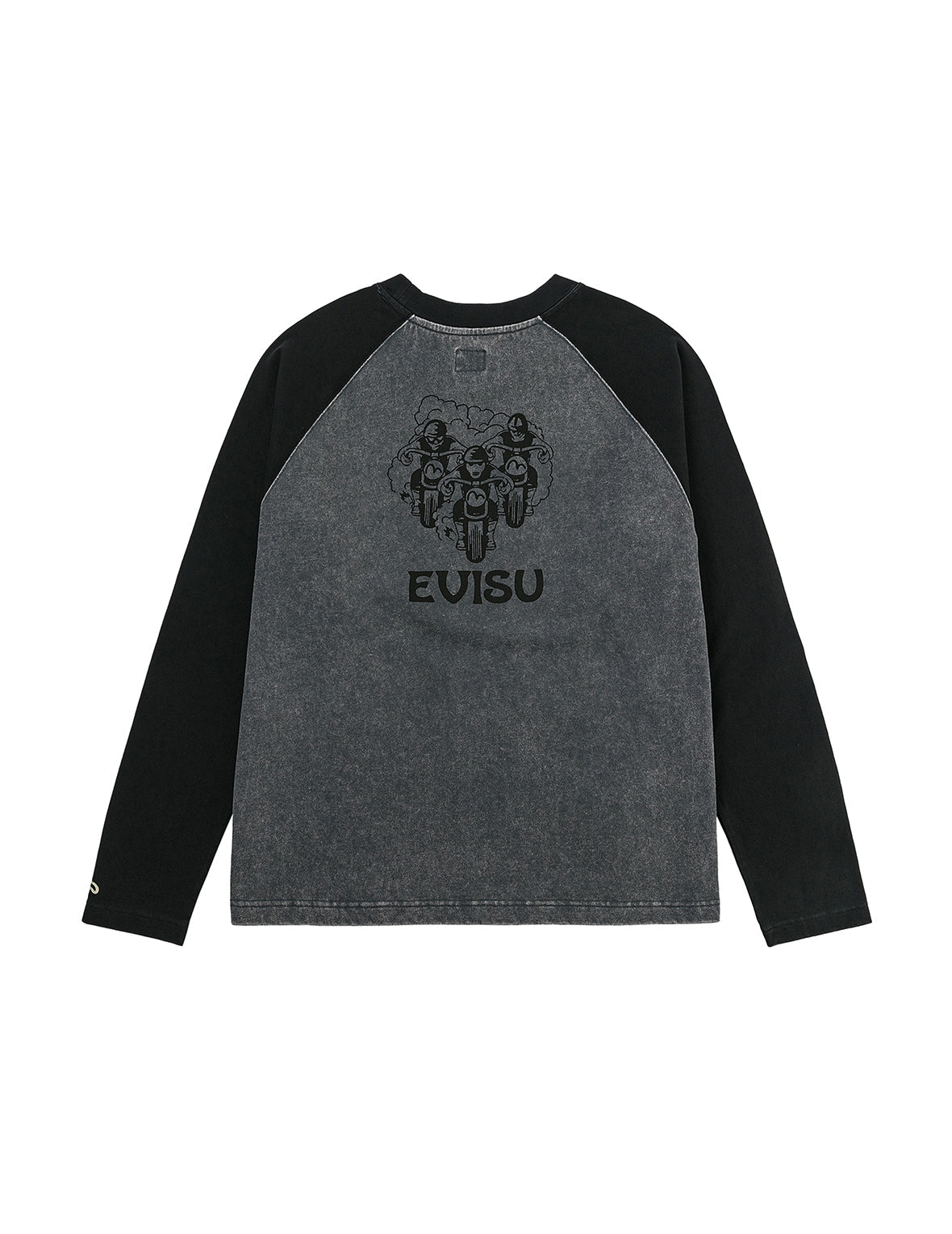 Retro Motocross Print Relax Fit Long-sleeve T-shirt