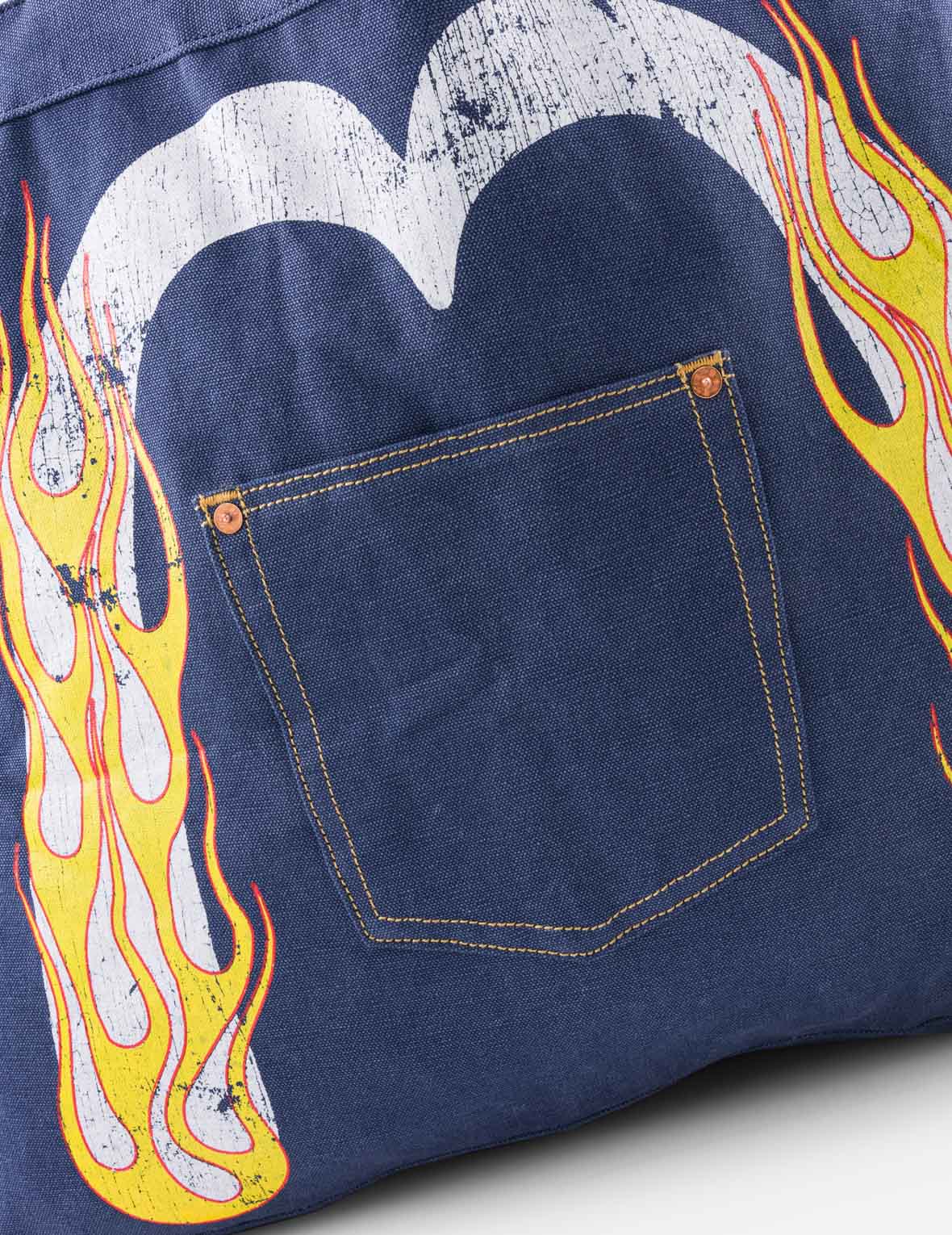 Flaming Daicock Washed Canvas Tote Bag