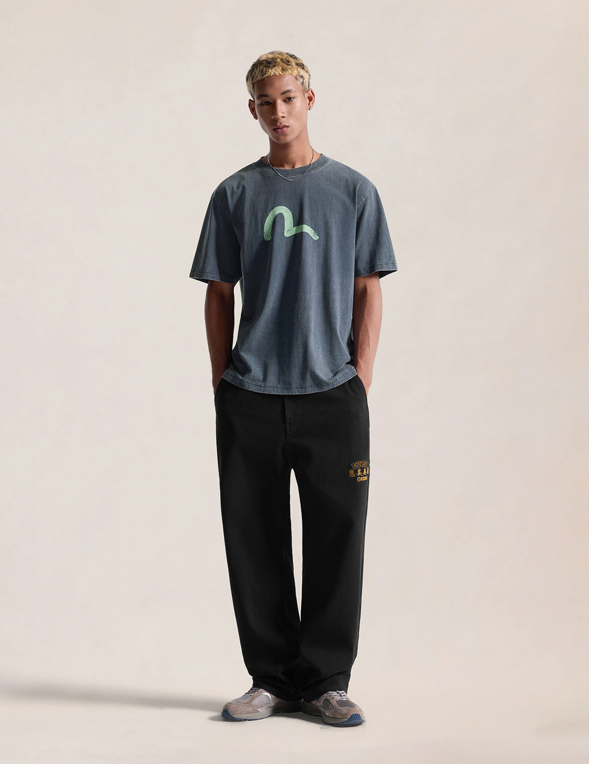 Ebisu & Seagull Embroidery Chino Pants