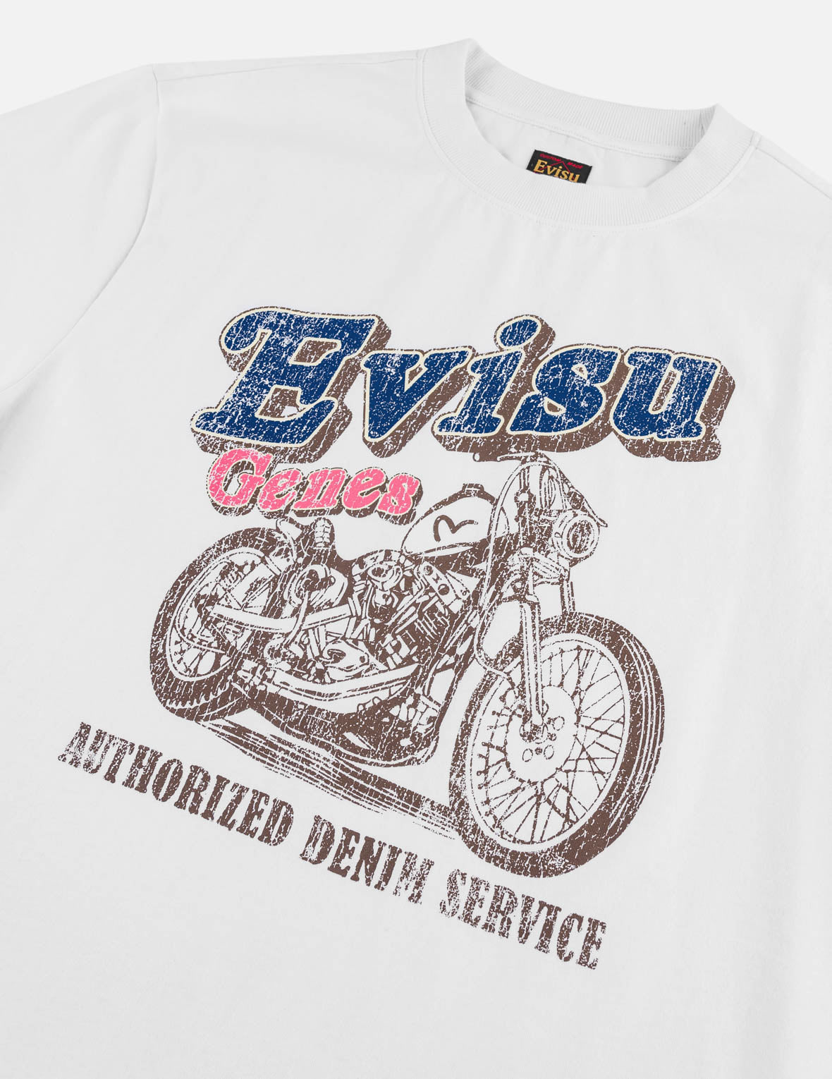 Moto Authorized Denim Service Print T-shirt