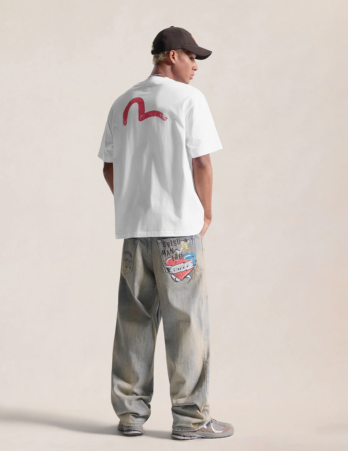 Osaka Rose & Seagull Print T-shirt