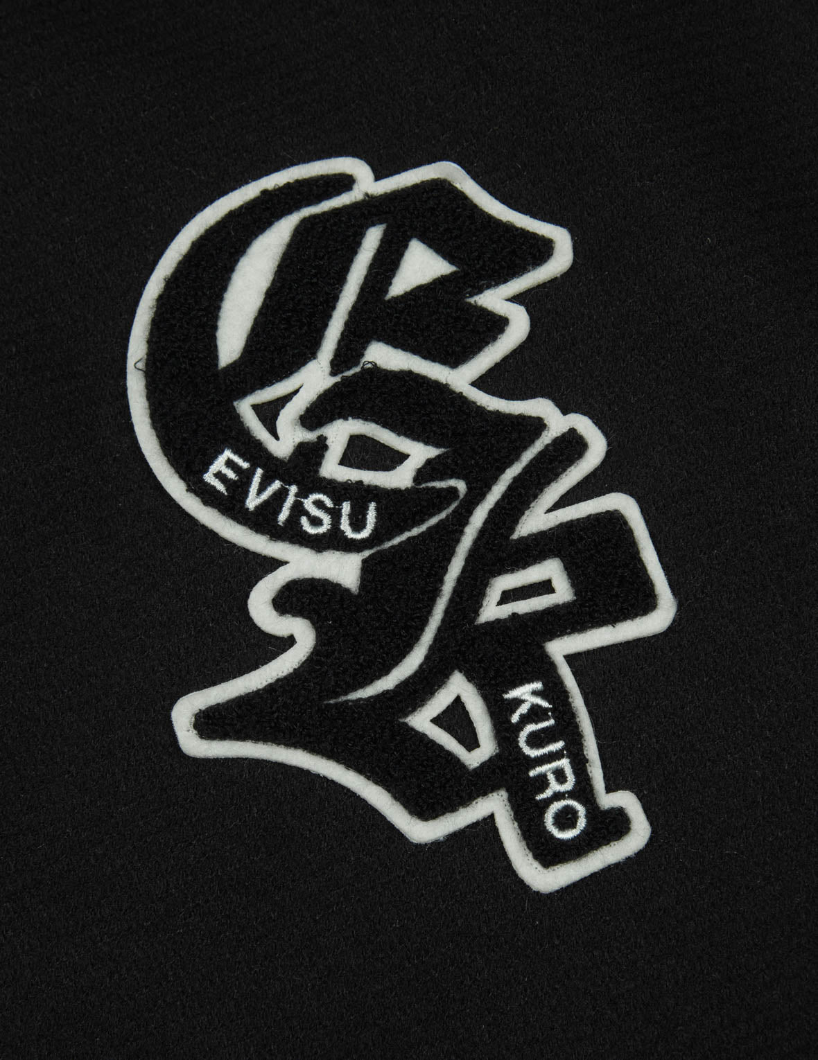 多重商標刺繡徽章寬版休閒夾棉棒球外套