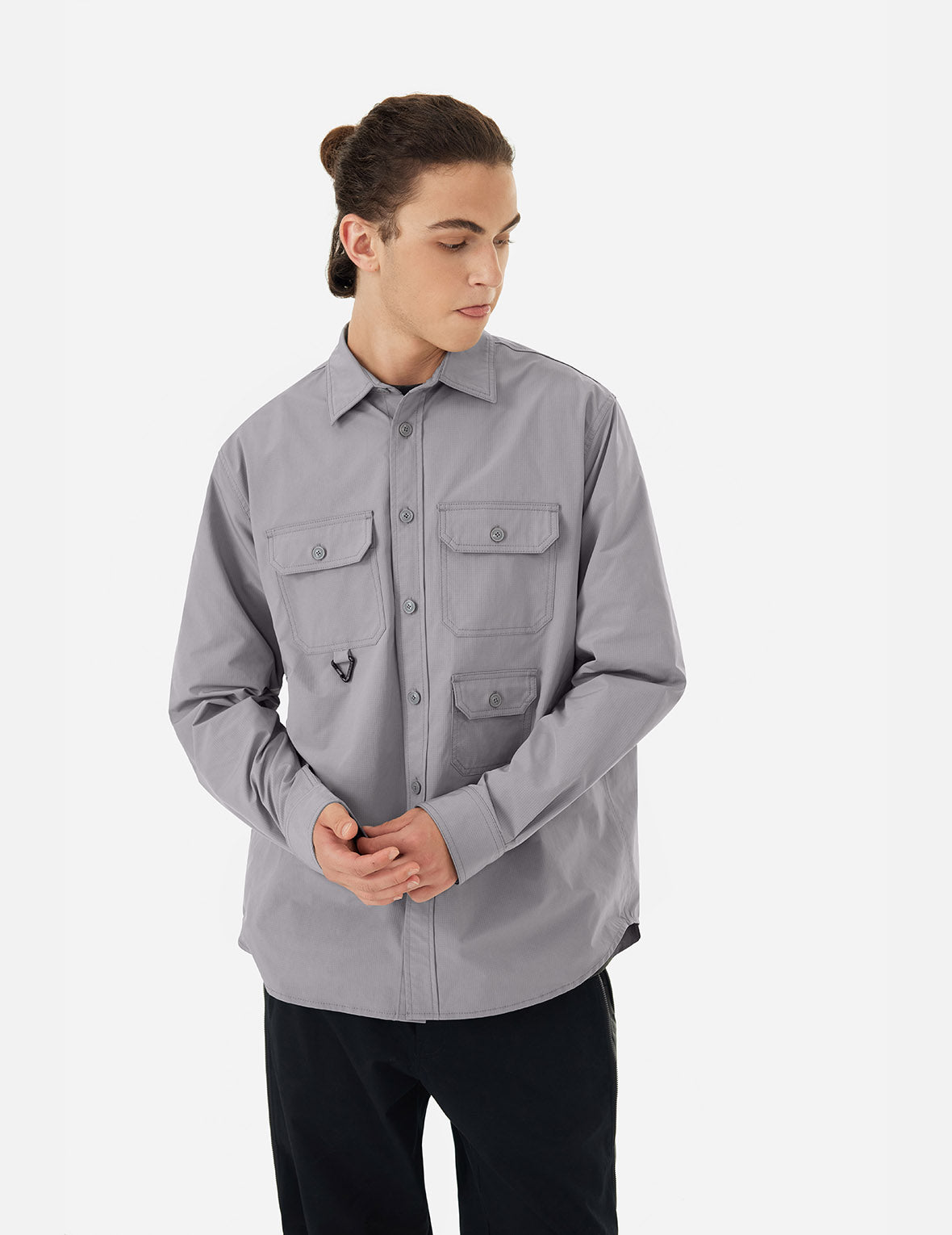 3D Metallic Fishing Logo Print Relax Fit Shirt