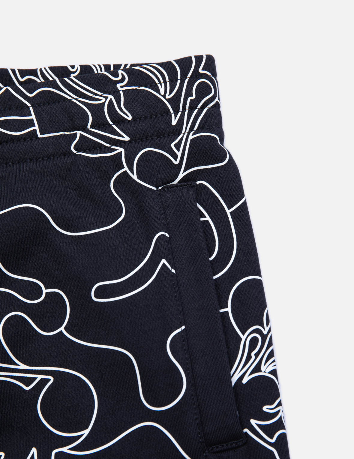 Allover Linear Camouflage Print Sweatpants