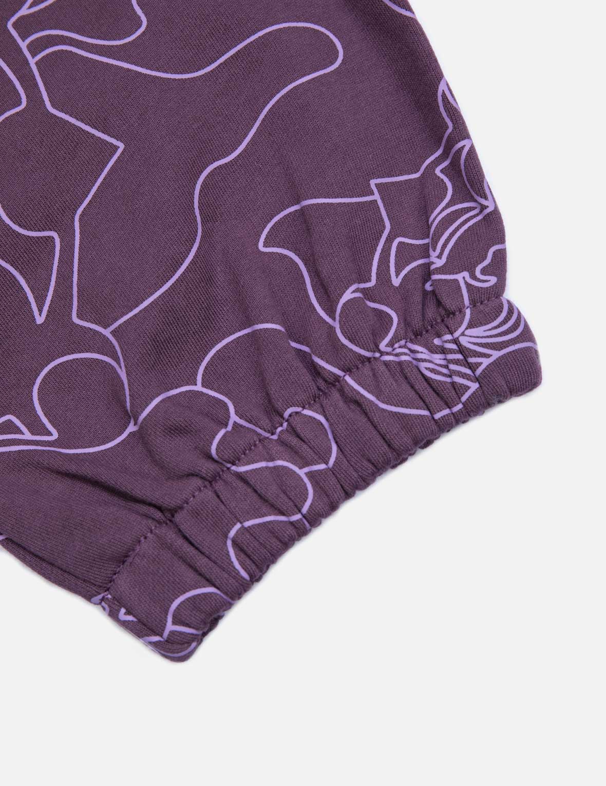 Allover Linear Camouflage Print Sweatpants