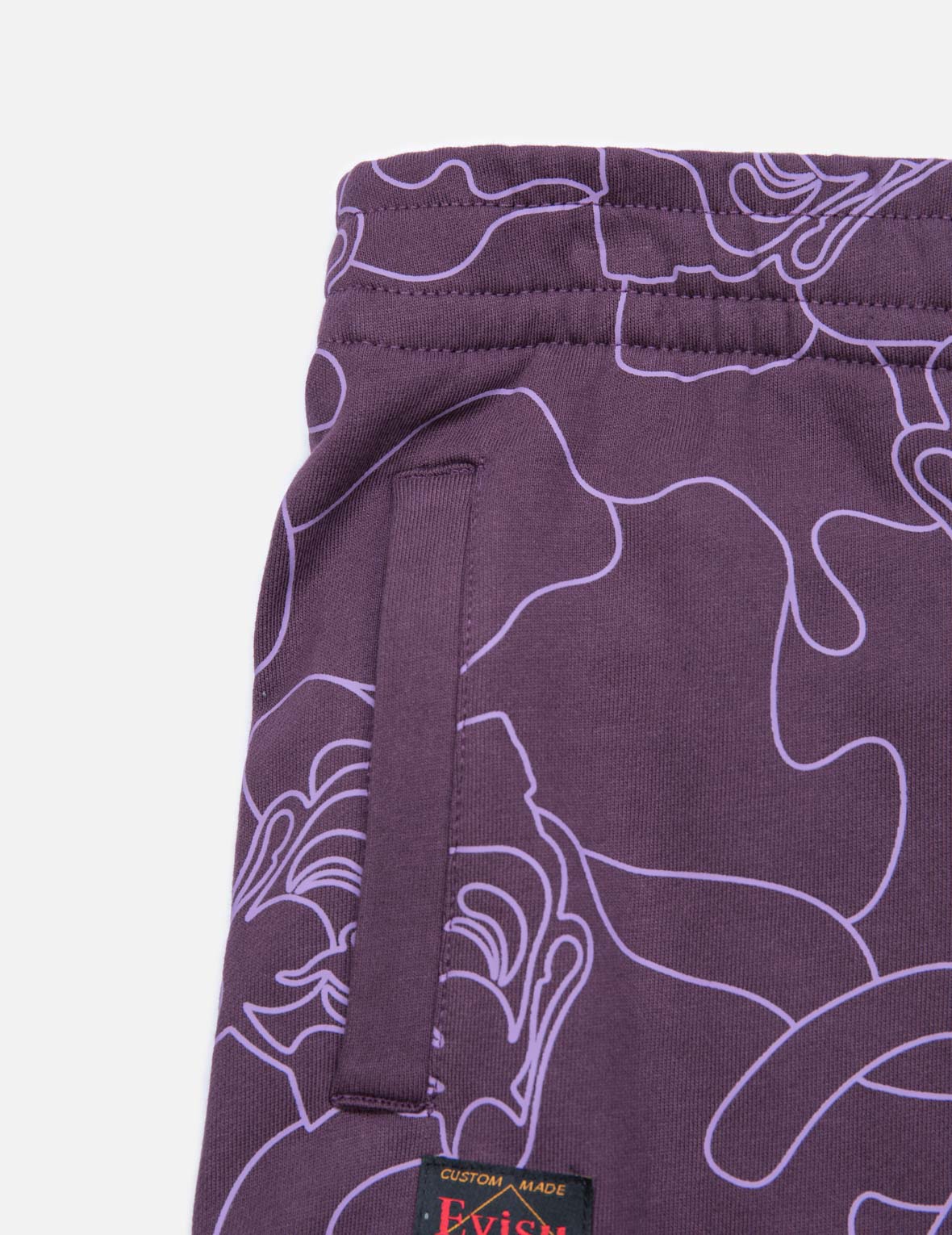 Allover Linear Camouflage Print Sweatpants