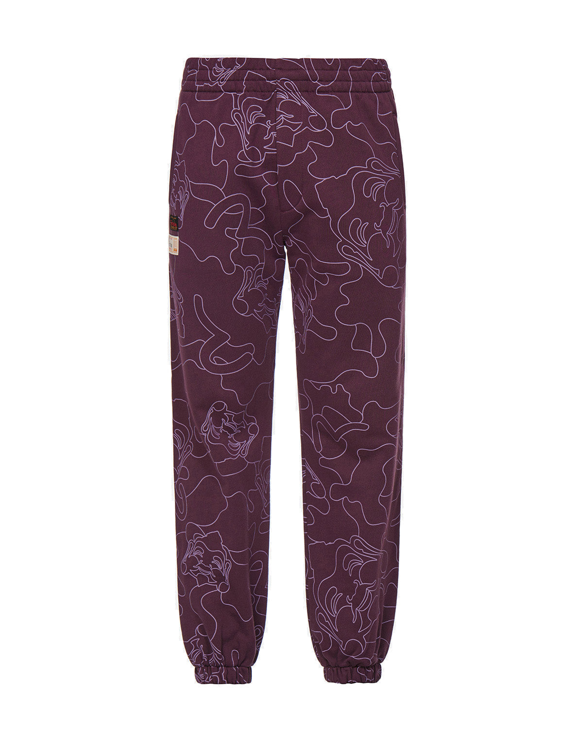 Allover Linear Camouflage Print Sweatpants