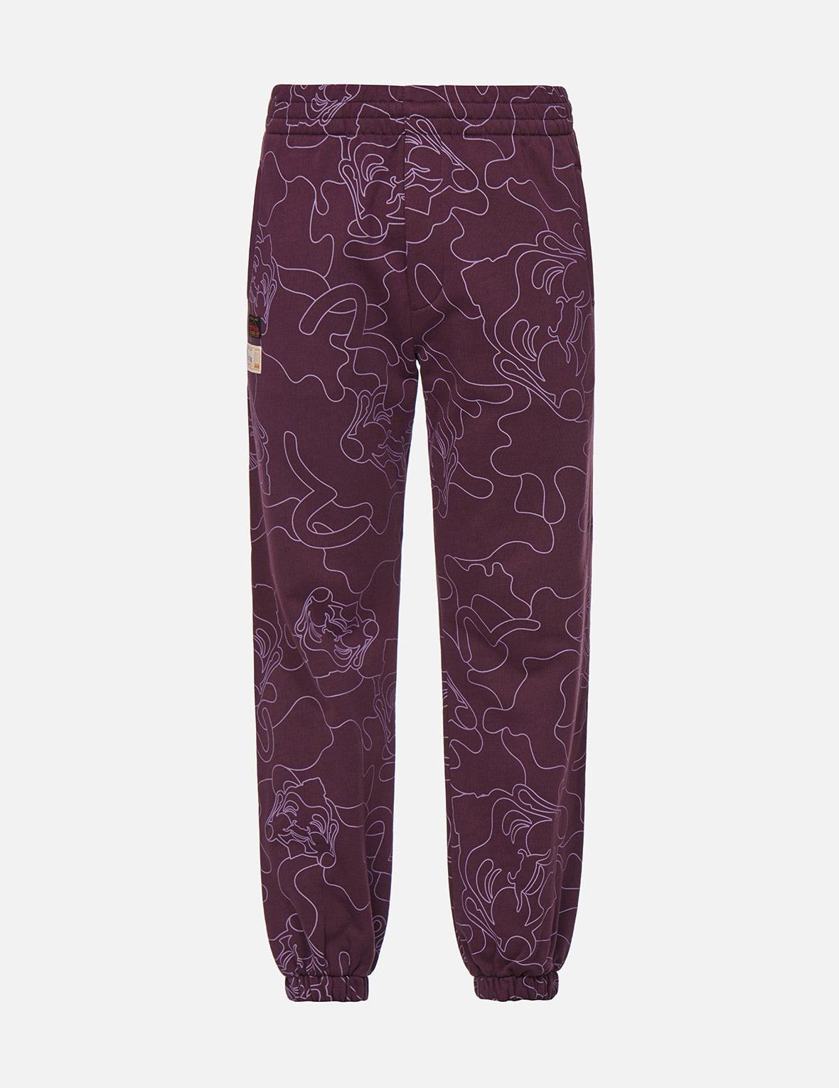Allover Linear Camouflage Print Sweatpants