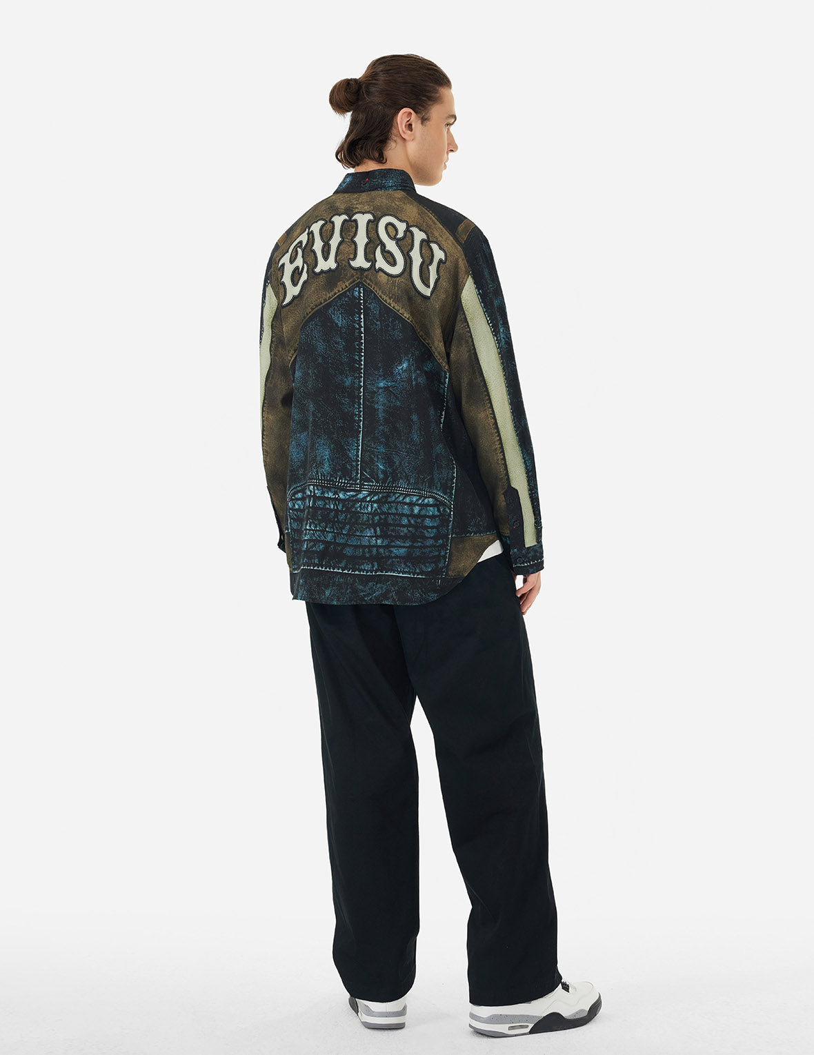 Replicate Biker Print Relax Fit Long-Sleeve Shirt