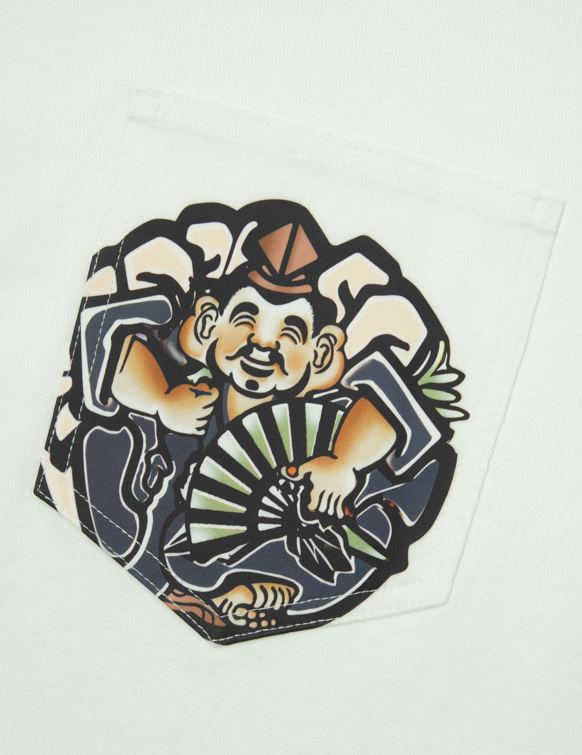 多重印花與多重口袋寬版休閒T恤