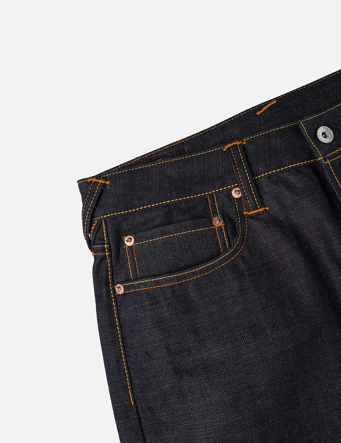 Handbrush Daicock Print with Wave Embroidery  Relax Fit Jeans