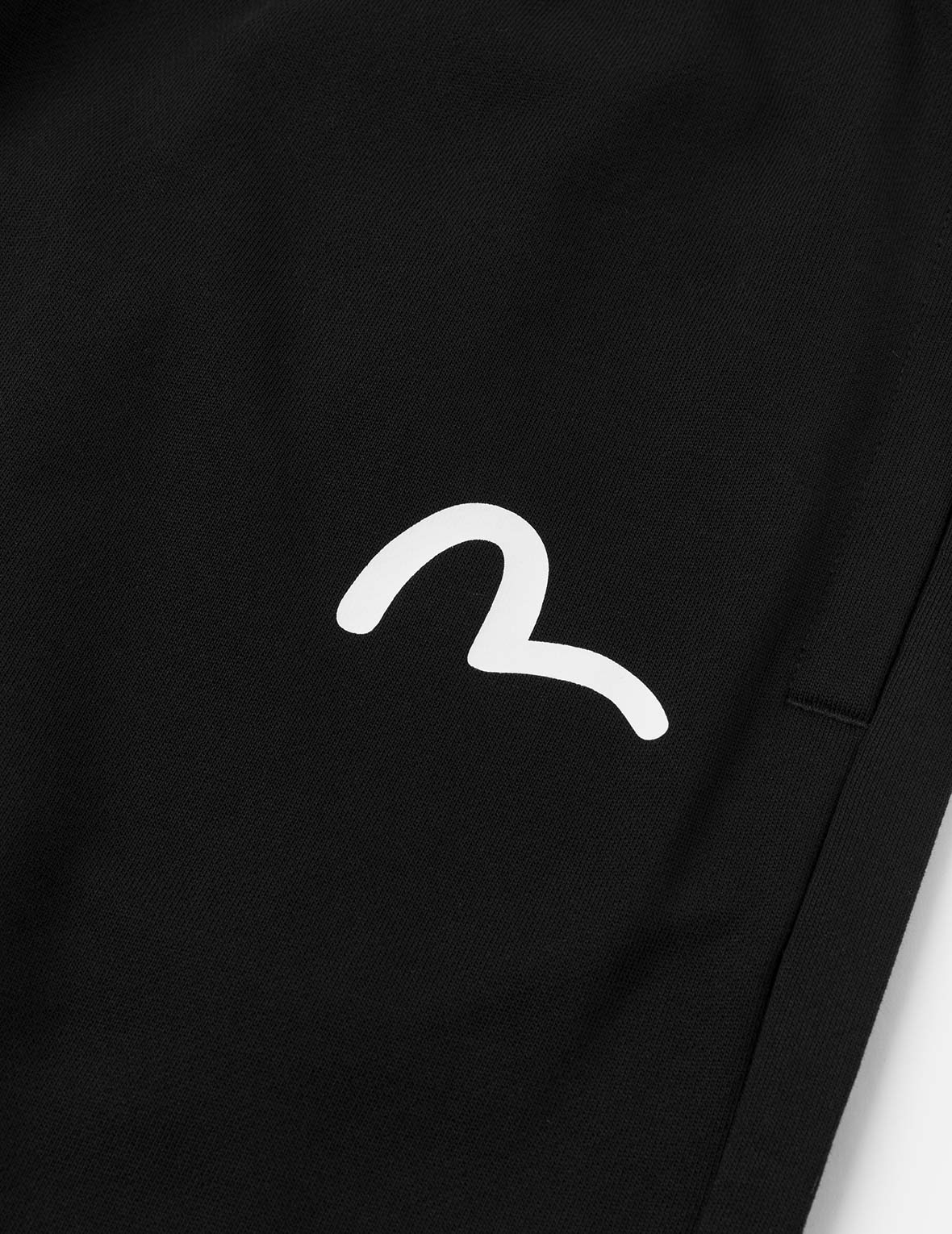 Brushstroke Seagull and Logo Print Straight Fit Sweatpants