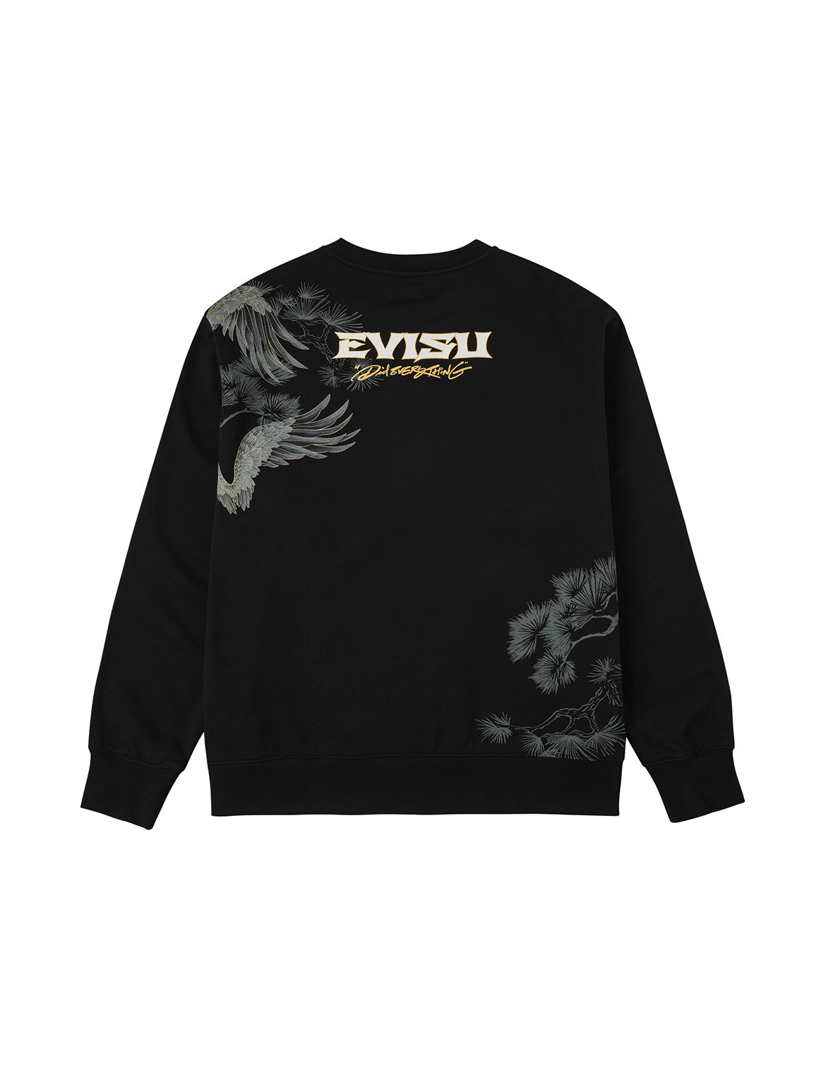 Grateful Crane Foil Print Relax Fit Sweatshirt