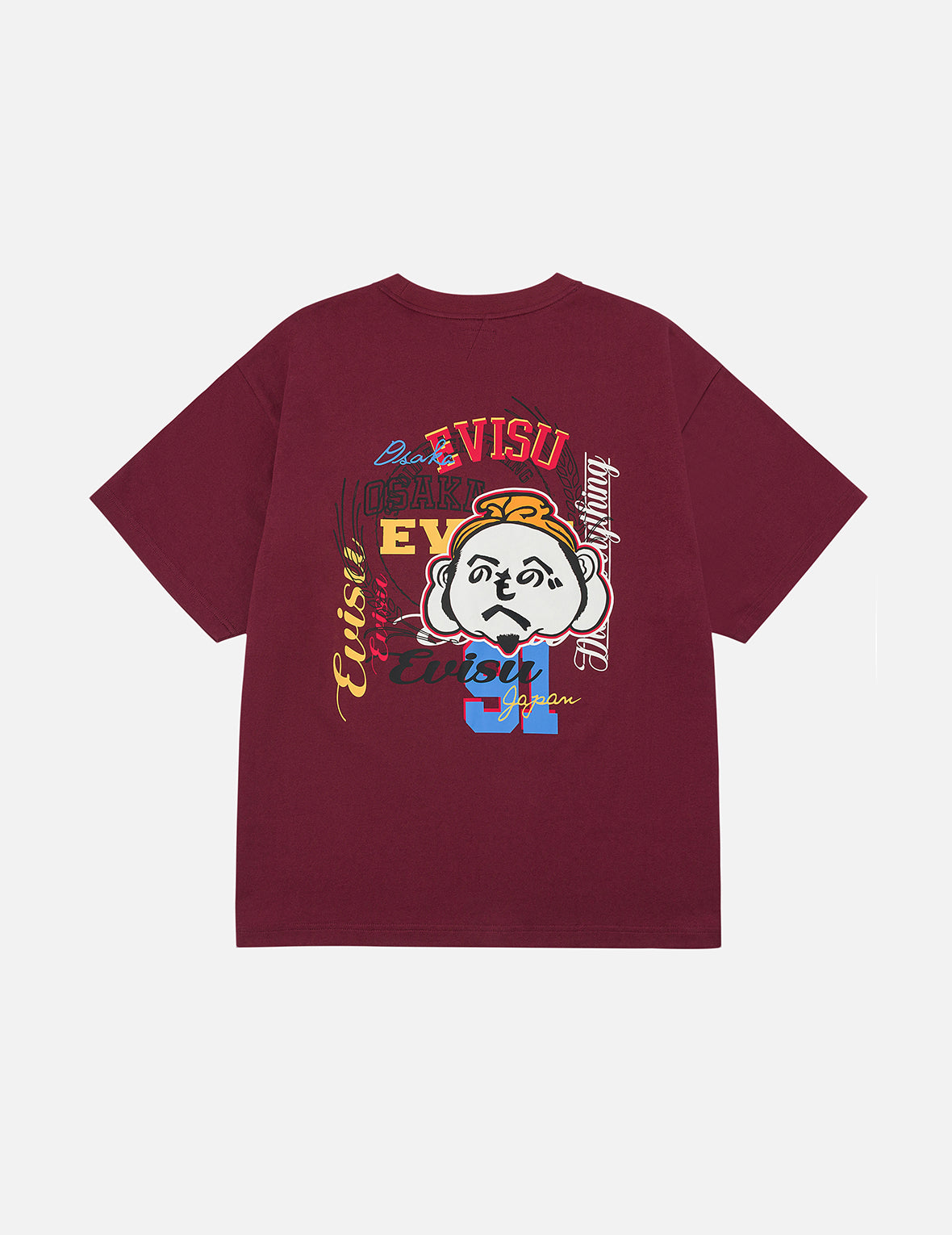 文字繪佛頭刺繡寬版休閒T恤