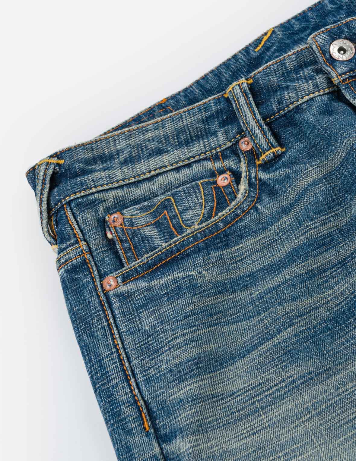 Handbrushed Seagull Selvedge Pocket Slim Jeans #2010