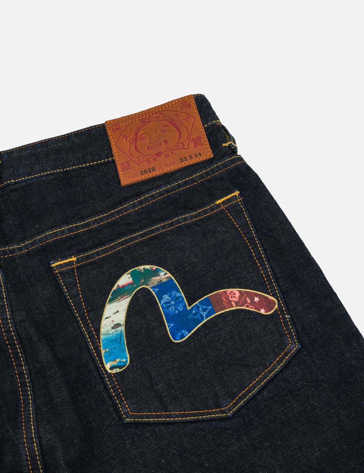 Seagull Patchwork Pocket Selvedge Jeans #2020
