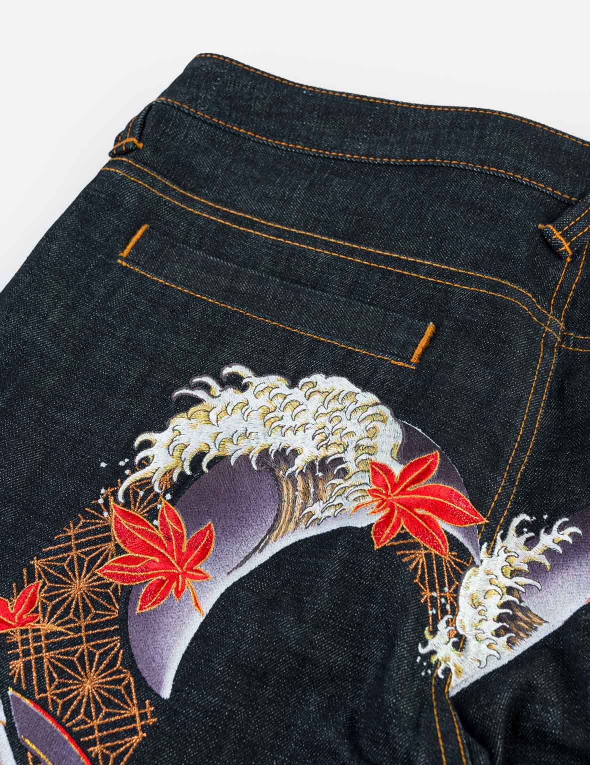 Autumn Embroidered Daicock Taper Jeans #2017