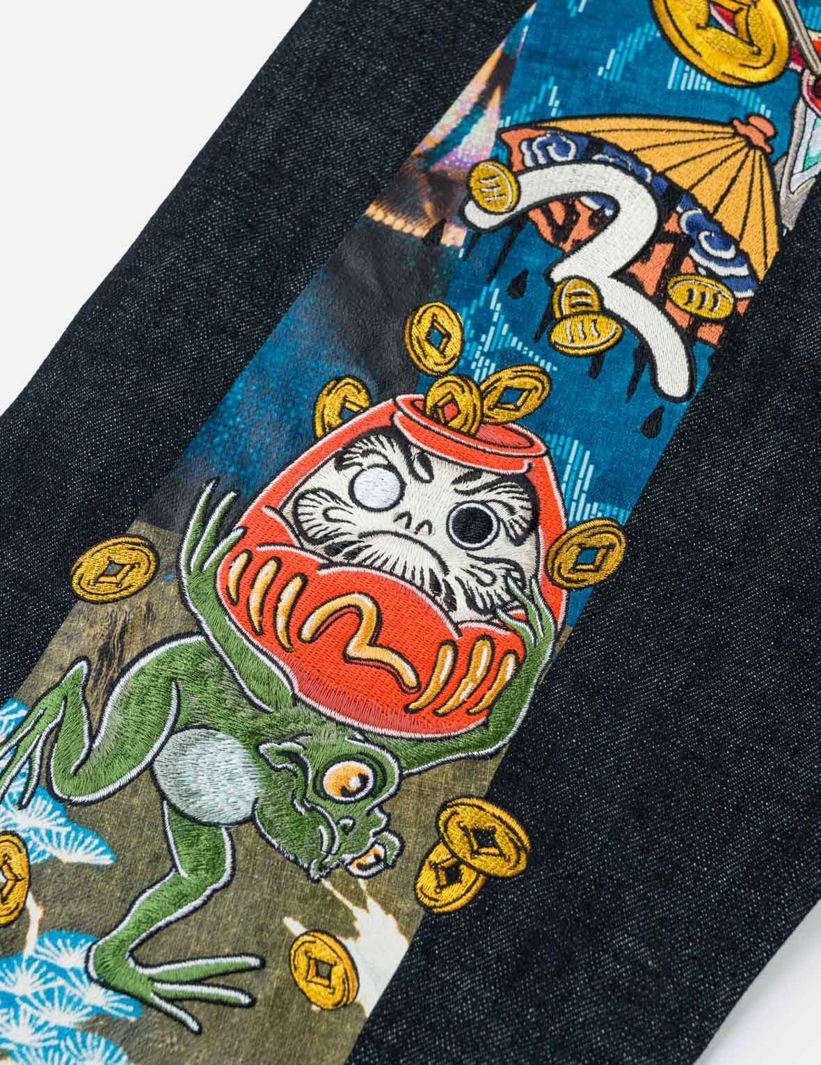 Darumagaeru Daicock Embroidered Taper Jeans #2017