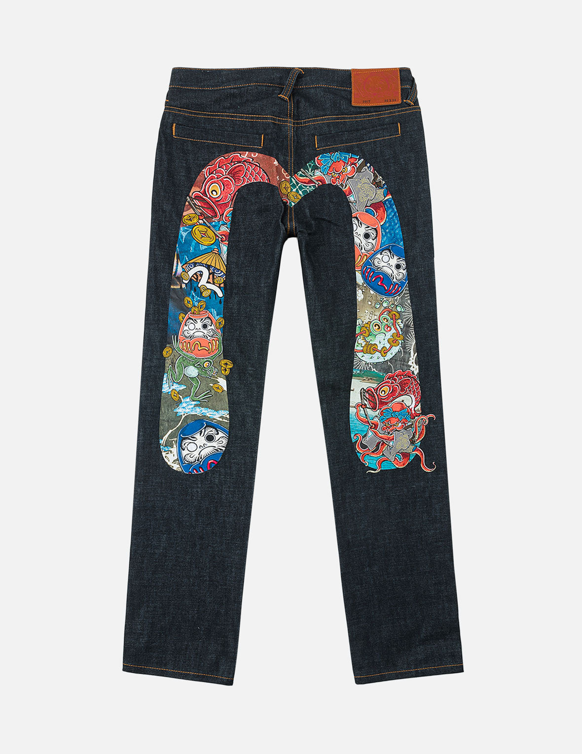Darumagaeru Daicock Embroidered Taper Jeans #2017