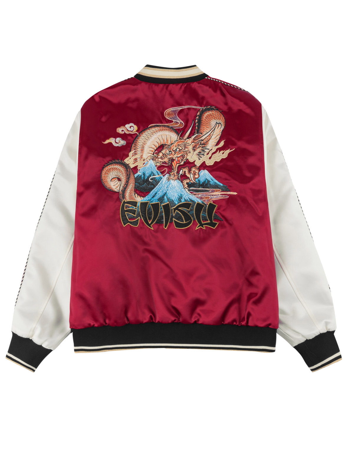 Light Padded Flying Dragon Embroidery Souvenir Jacket