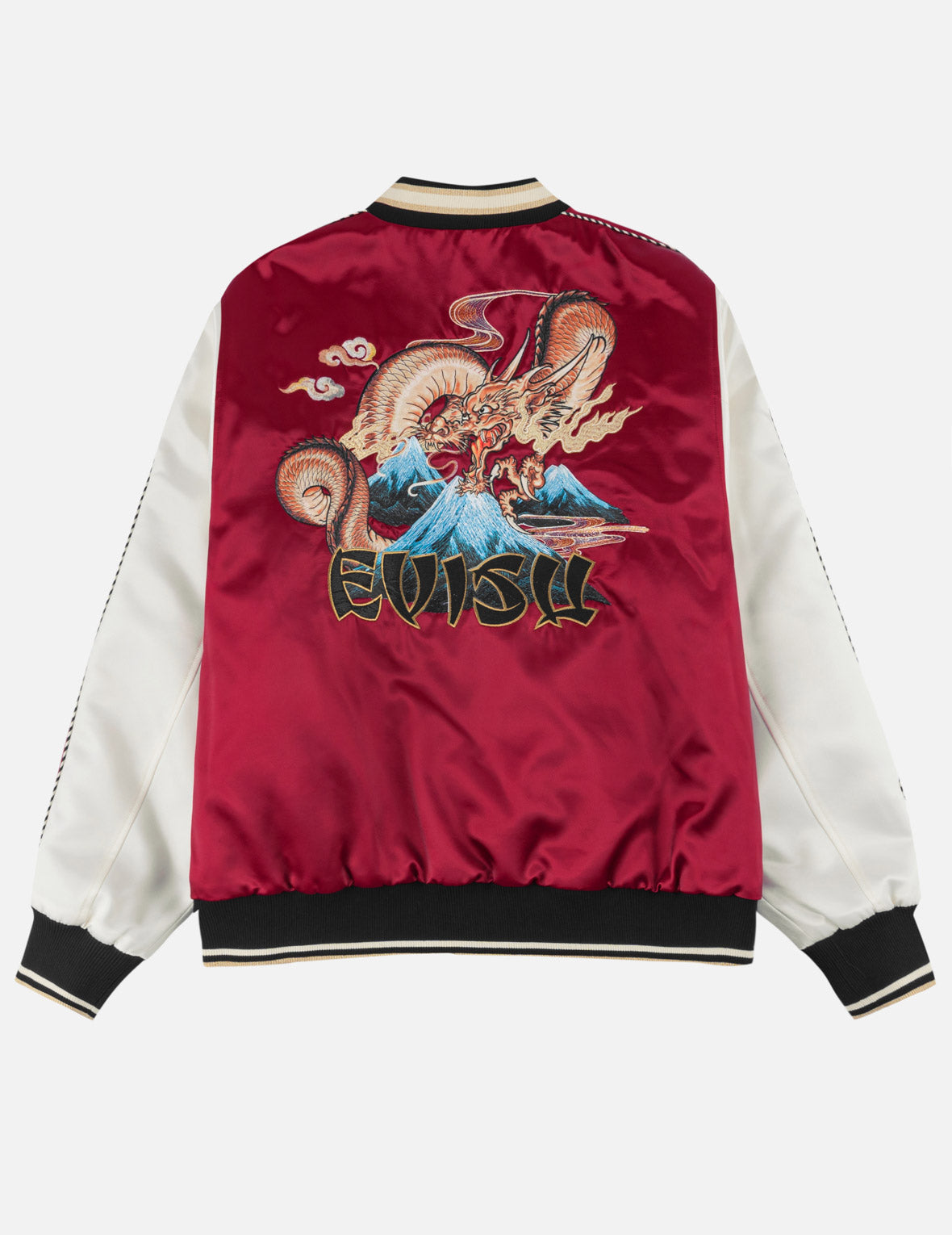 Light Padded Flying Dragon Embroidery Souvenir Jacket