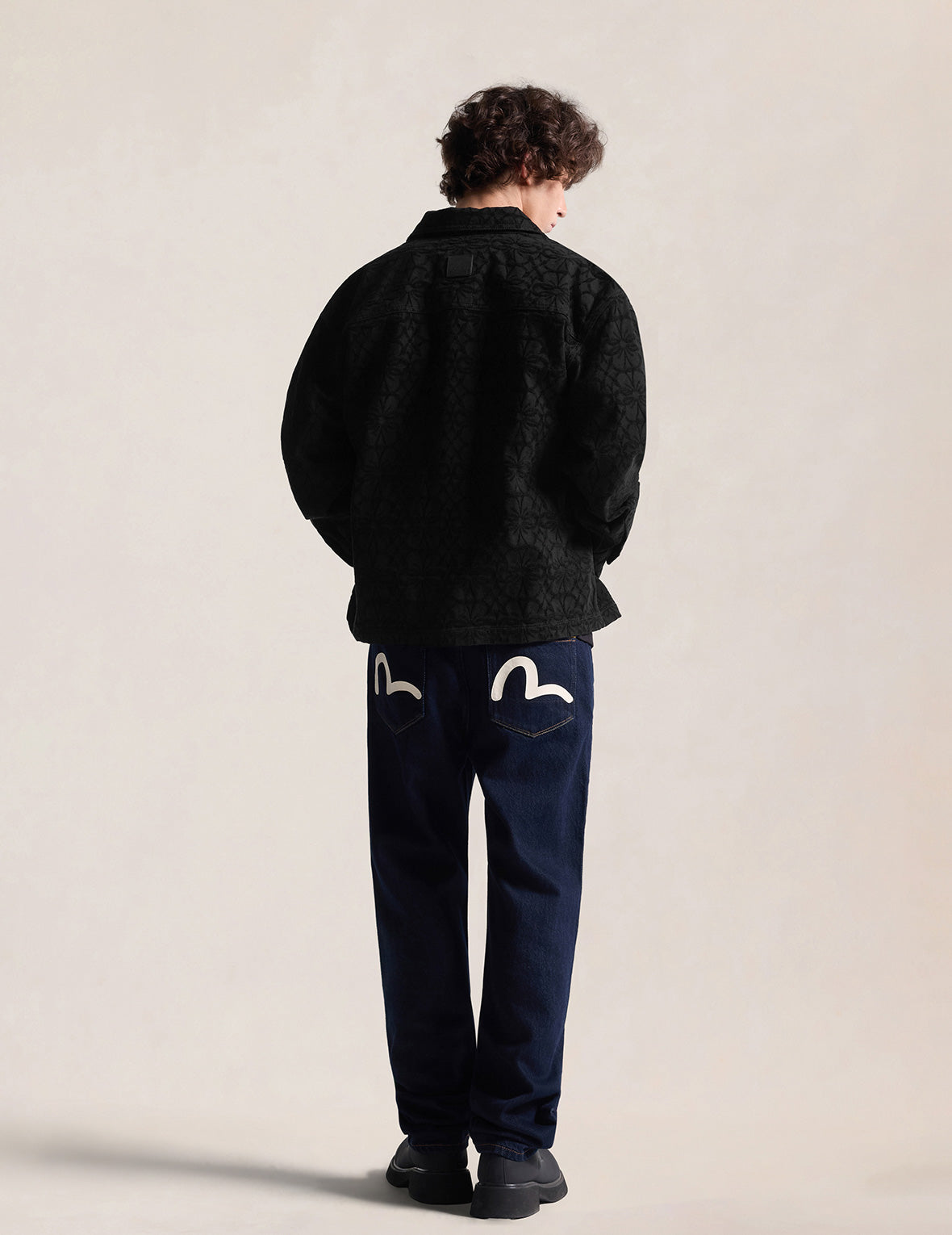Velvet Touch Kamon Jacquard Shirt Jacket