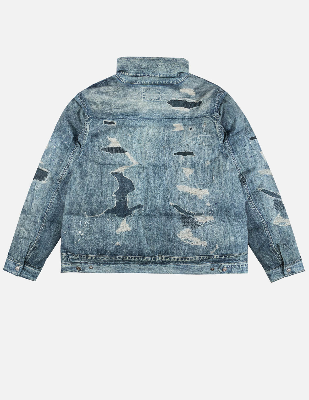 Denim-like High-definition Digital Print Down Jacket