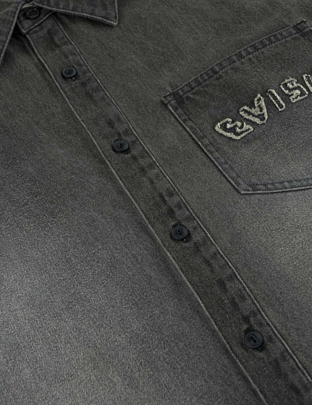 Fabric Blocking Denim Shirt