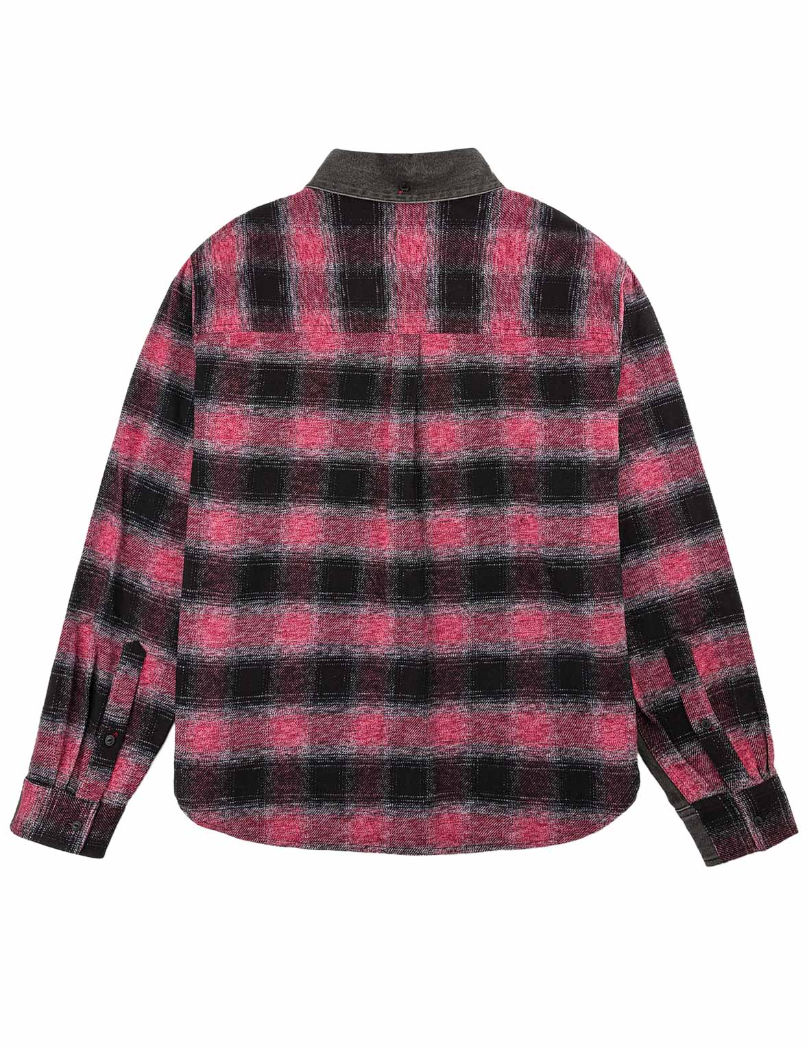 Fabric Blocking Denim Shirt