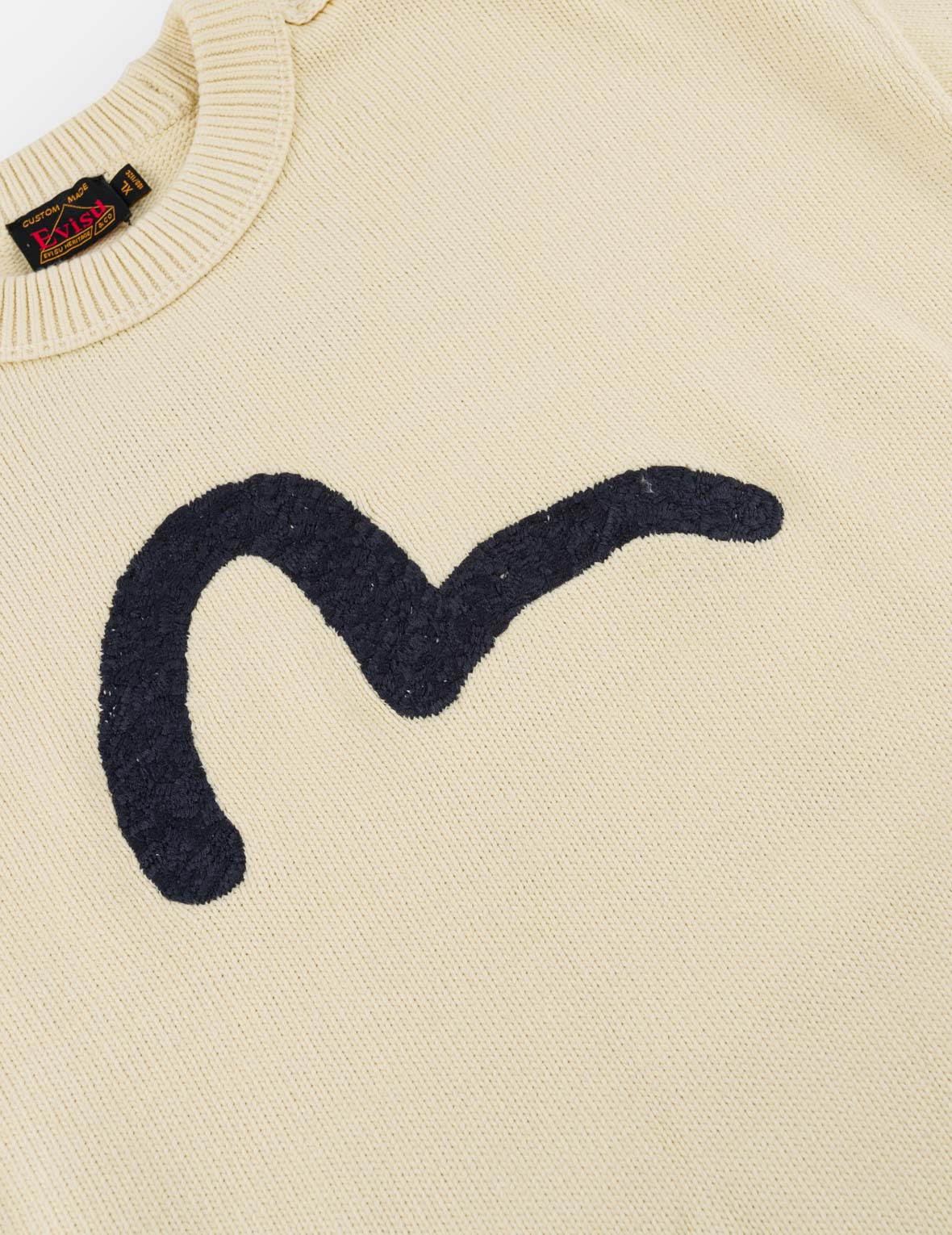 Textured Seagull Logo Knit Pullover
