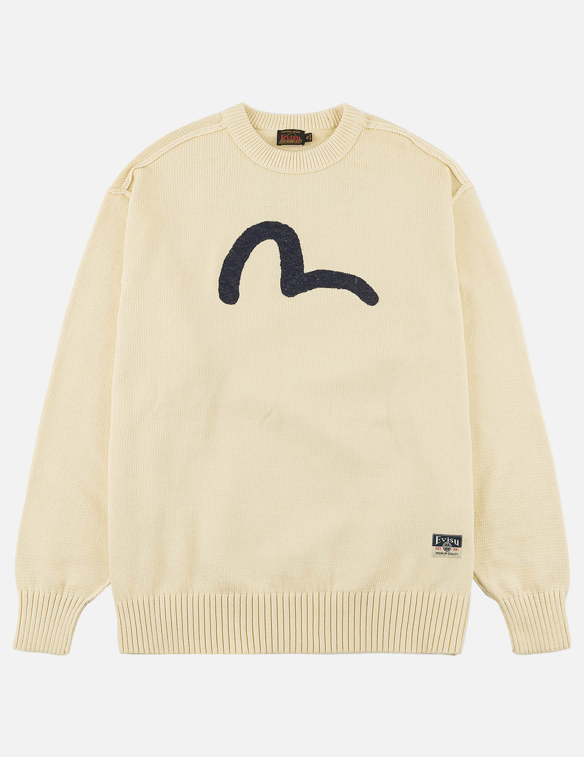 Textured Seagull Logo Knit Pullover