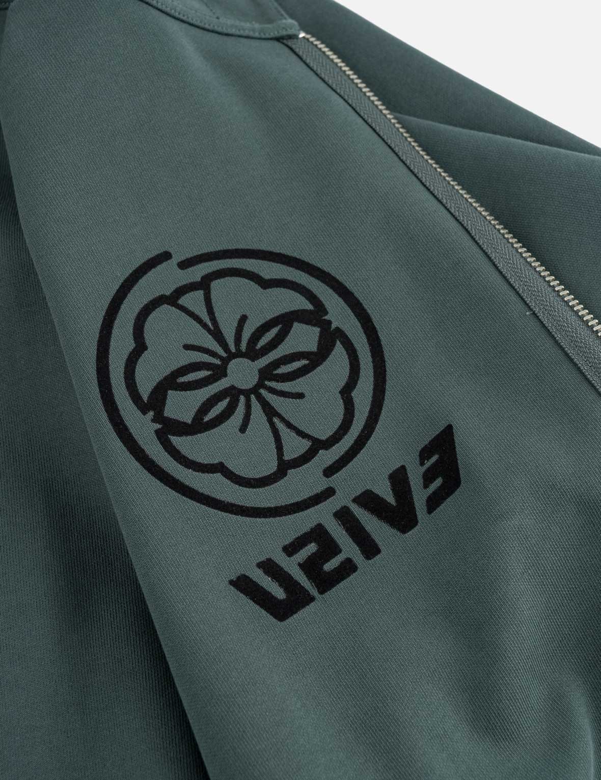 家紋浮雕拉鍊連帽衛衣