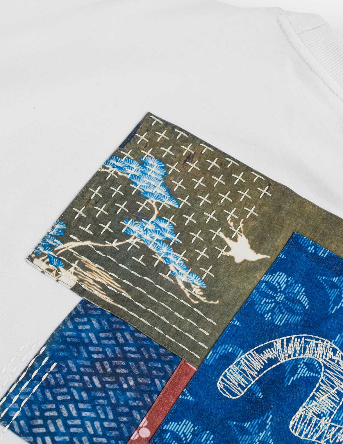 前後多口袋刺繡T恤