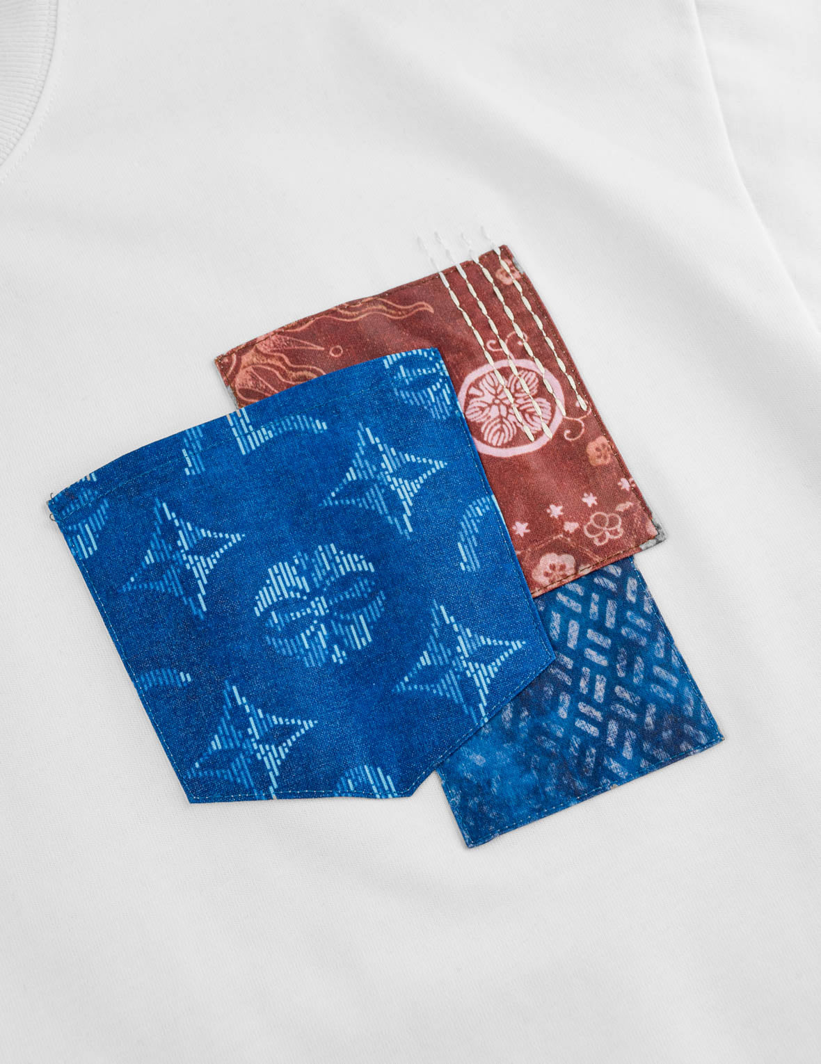 前後多口袋刺繡T恤