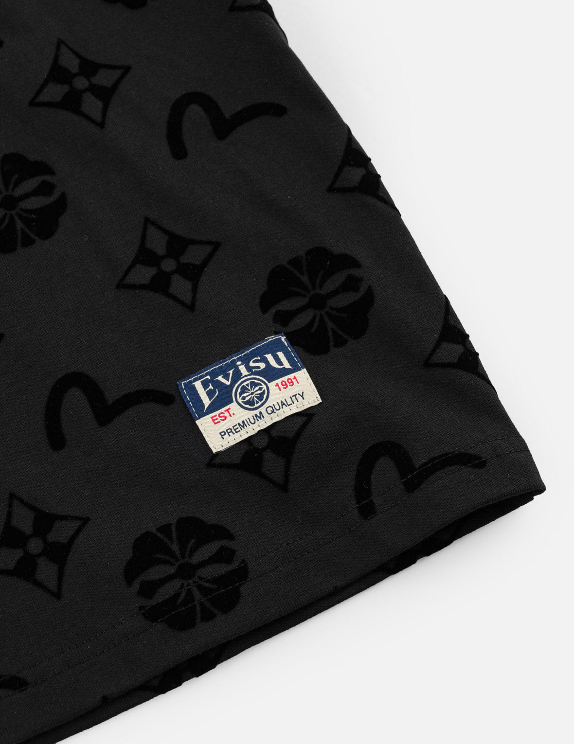 Allover Flocking Kamon & Seagull T-shirt
