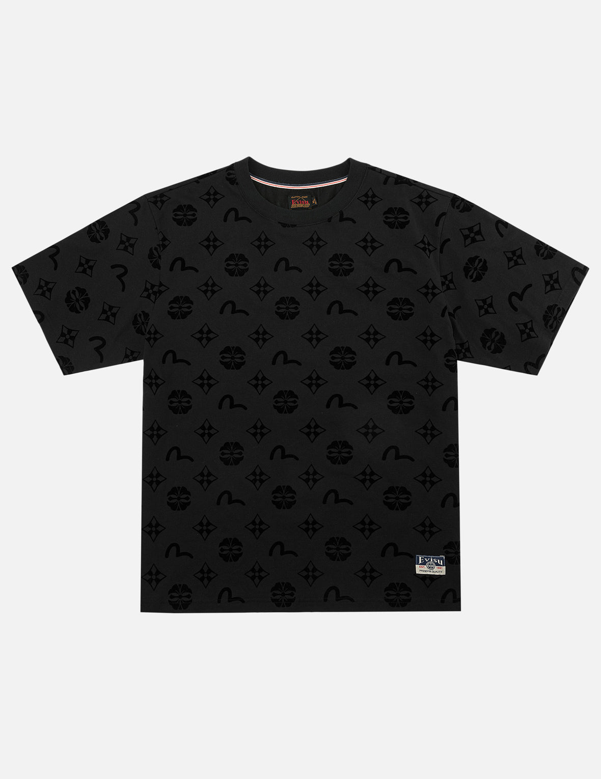 Allover Flocking Kamon & Seagull T-shirt