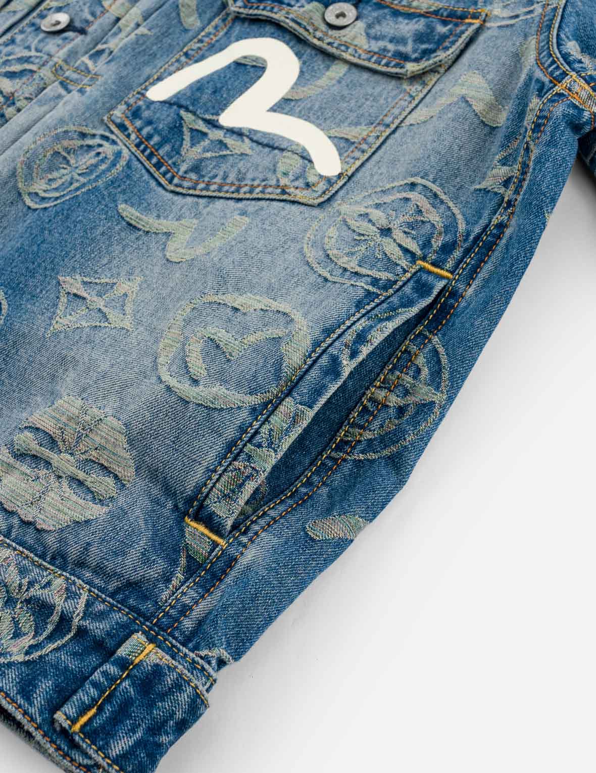 Allover Monogram Rainbow Jacquard Denim Jacket