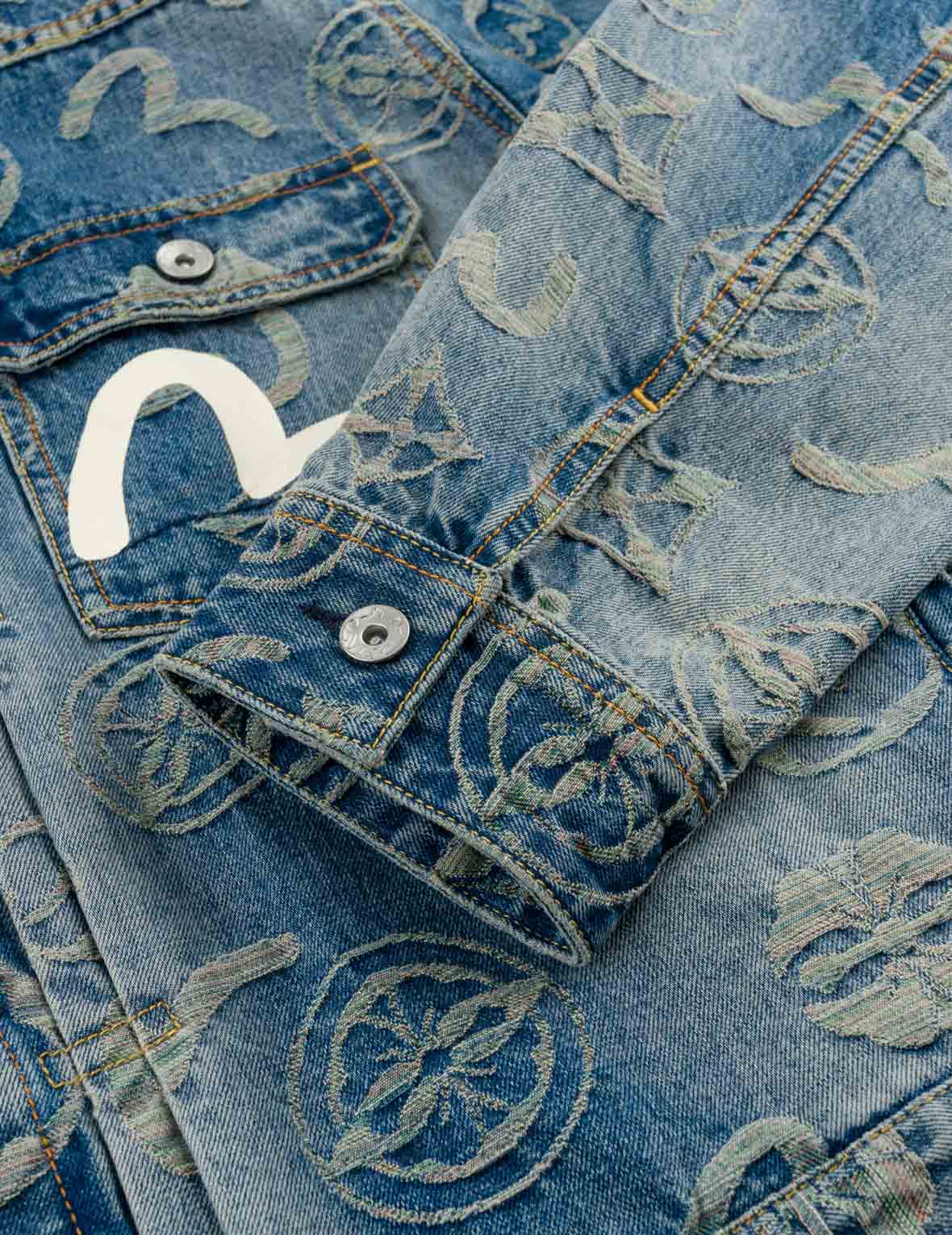 Allover Monogram Rainbow Jacquard Denim Jacket