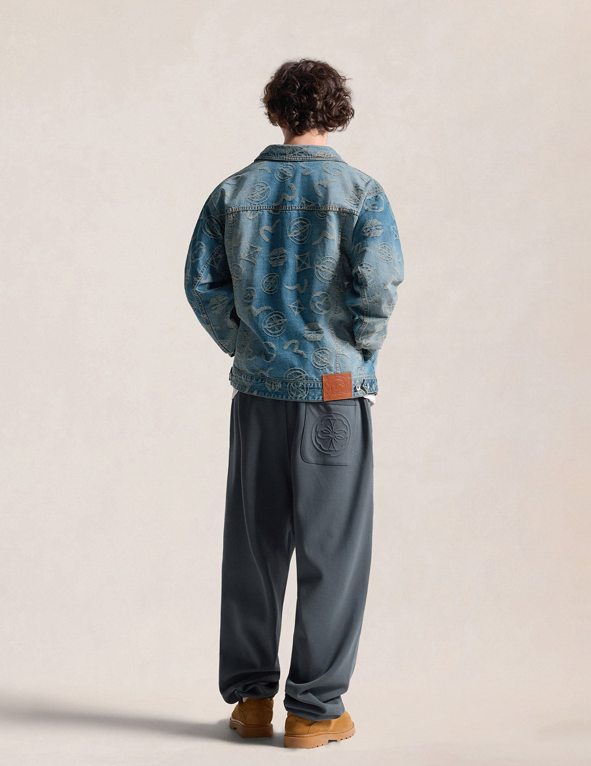 Allover Monogram Rainbow Jacquard Denim Jacket