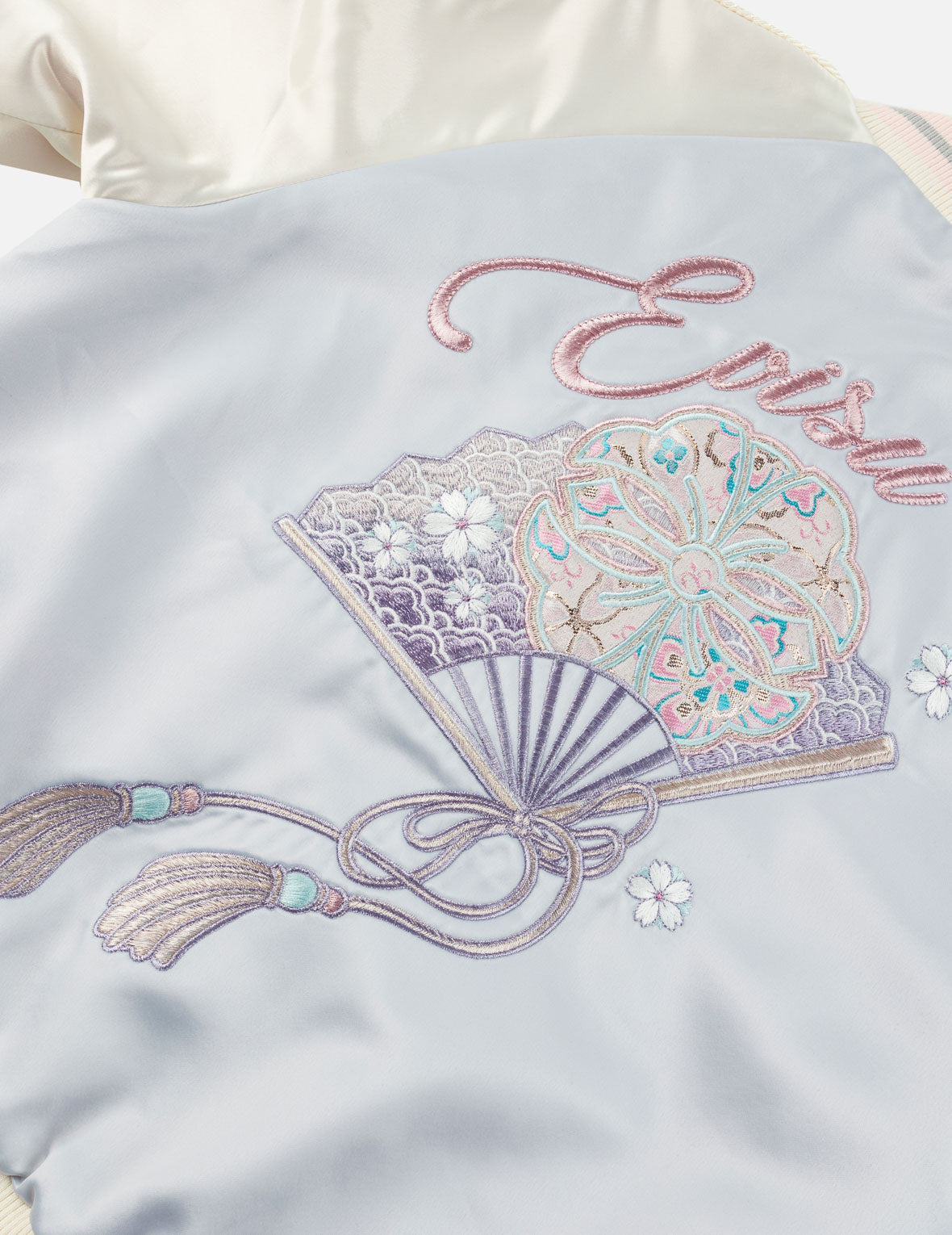 Japanese Sensu Kamon Embroidered Souvenir Jacket