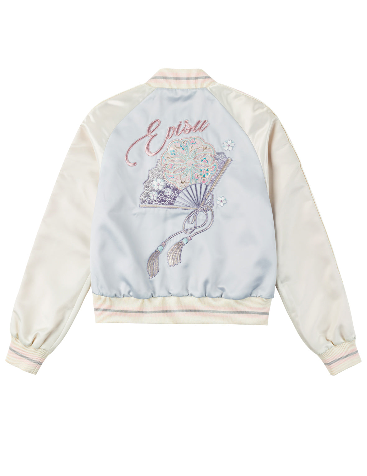Japanese Sensu Kamon Embroidered Souvenir Jacket