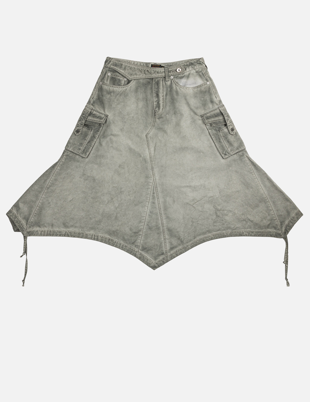 Cargo Pocket Drawstring Maxi Skirt