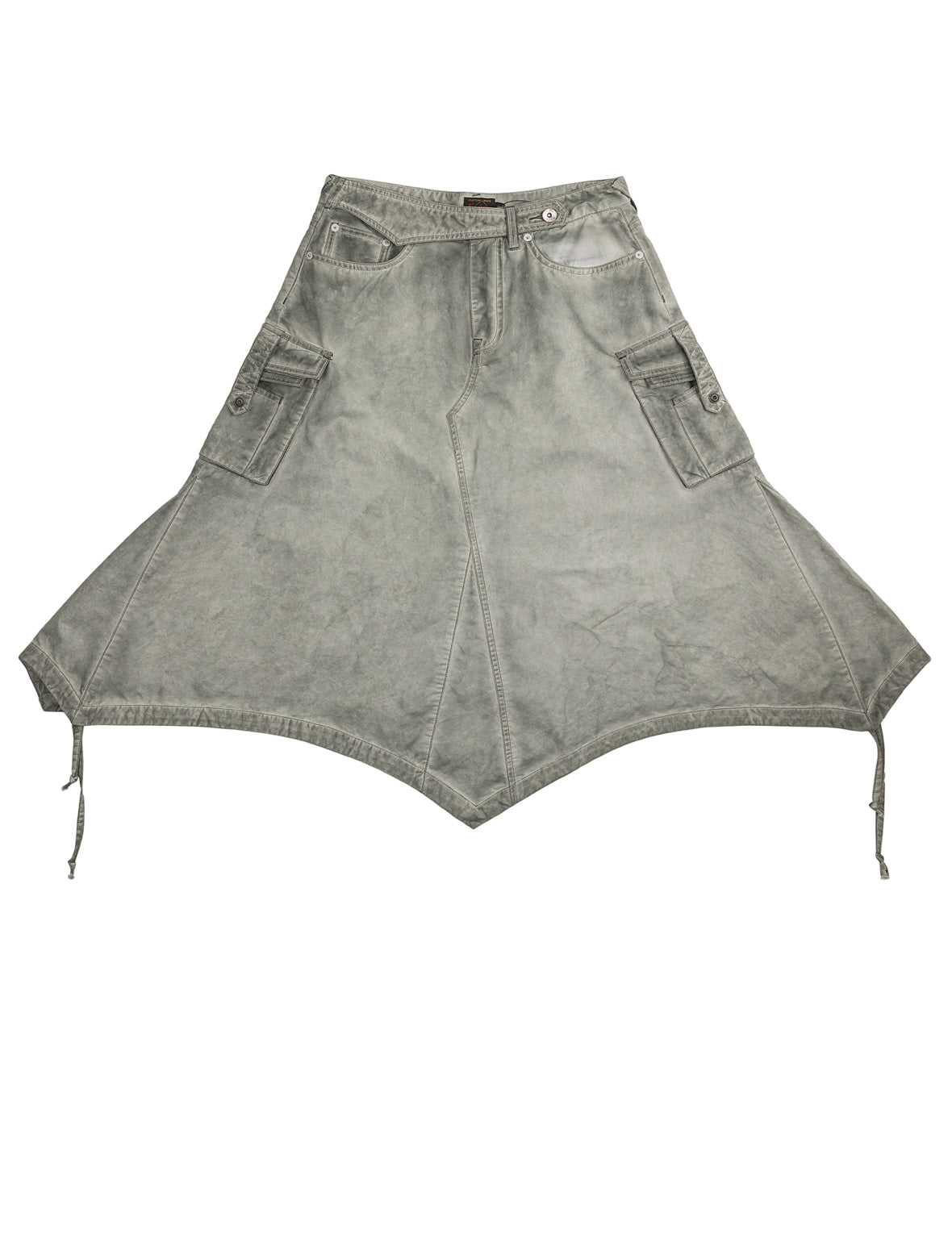 Cargo Pocket Drawstring Maxi Skirt