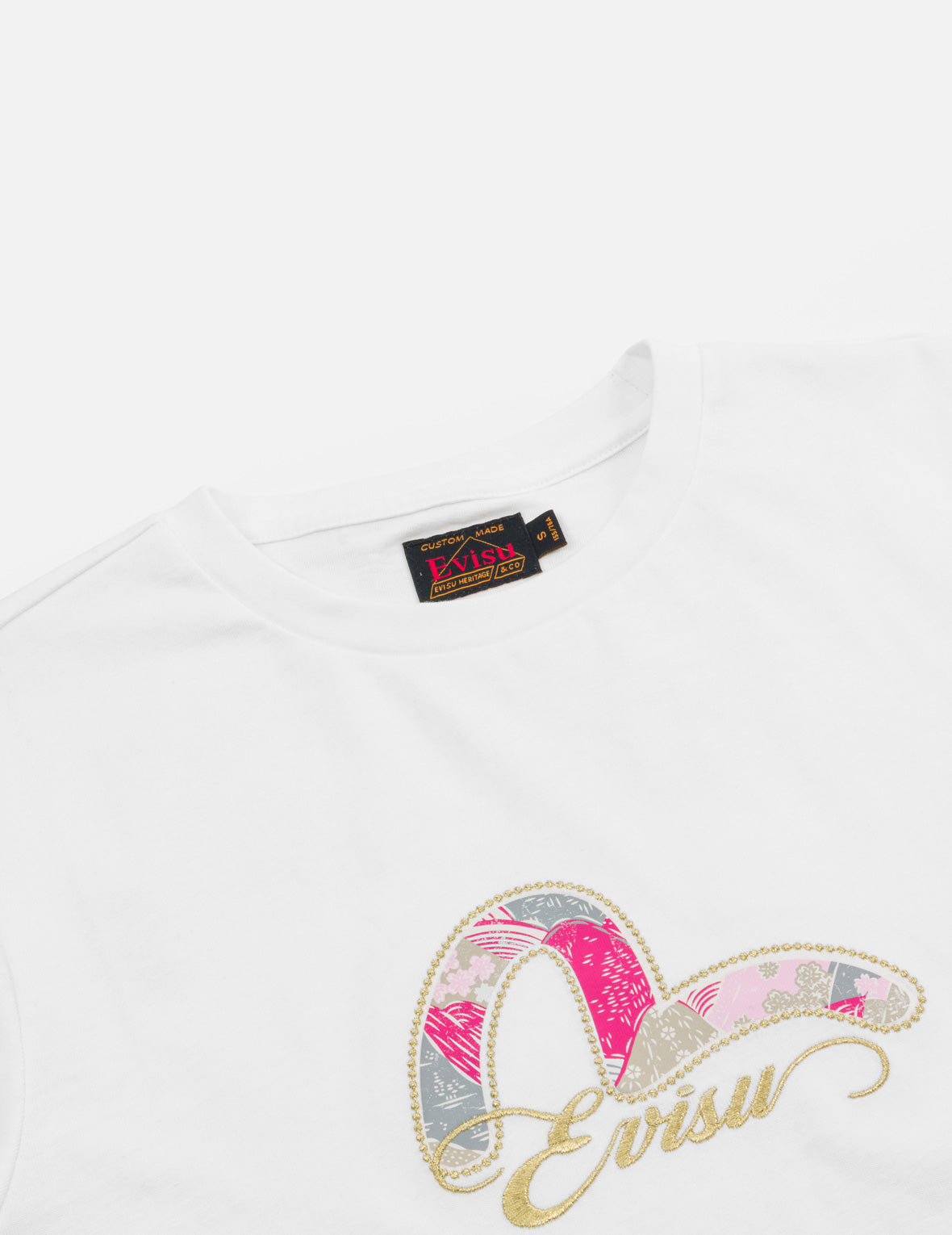 Japanese Pattern Seagull Embroidered Long-Sleeve T-Shirt