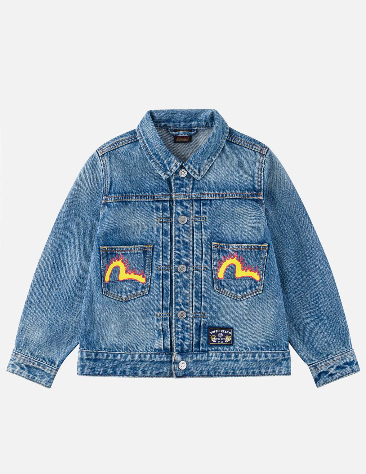 豹頭刺繡牛仔夾克