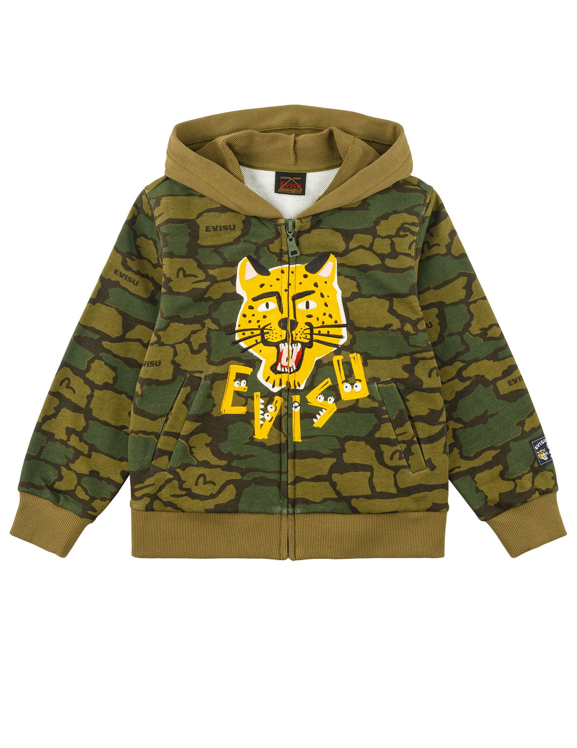Leopard Head Camouflage Zip-Up Hoodie