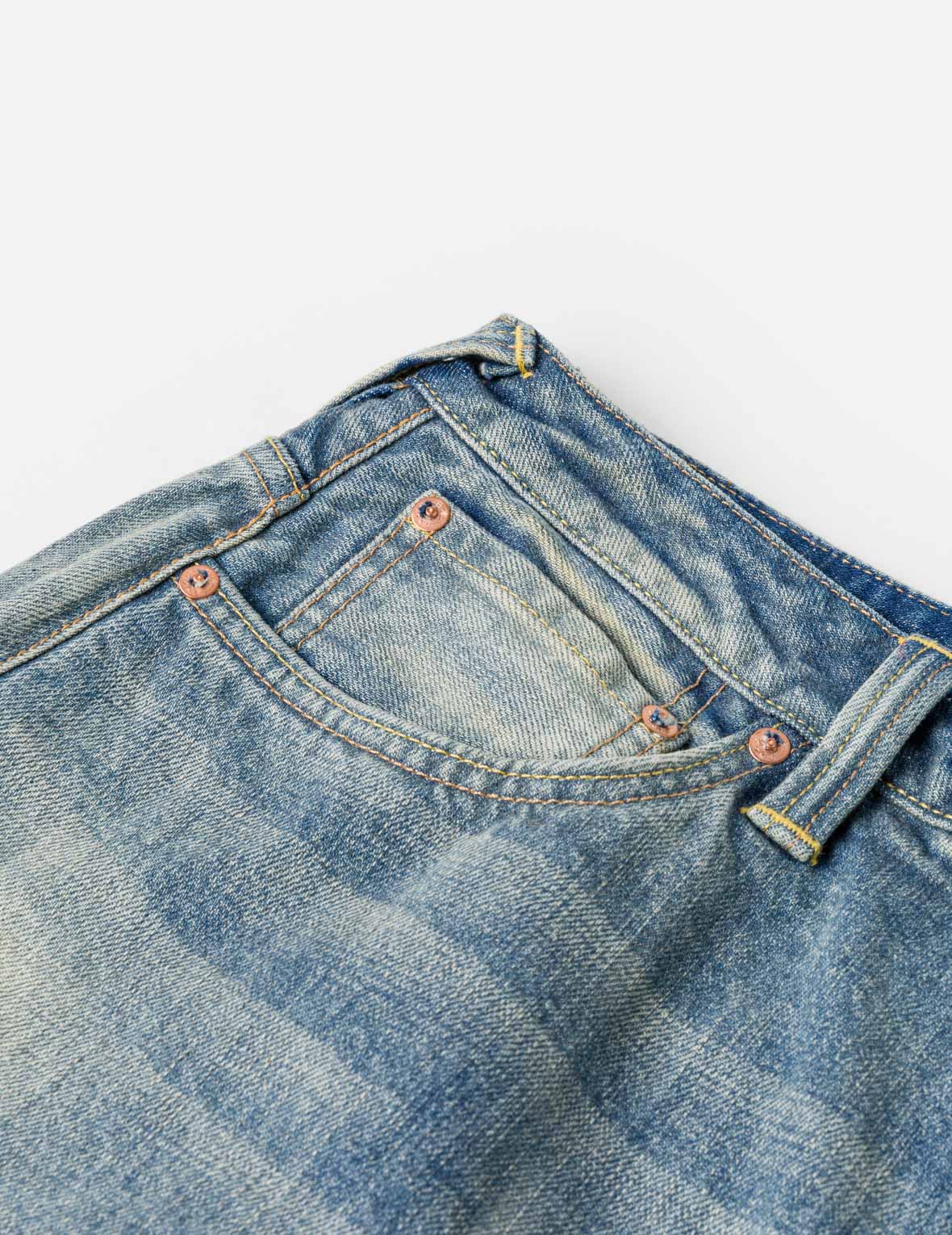 Ink-Splash Washed Seagull Embroidery Jorts